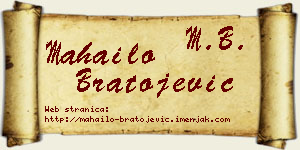 Mahailo Bratojević vizit kartica